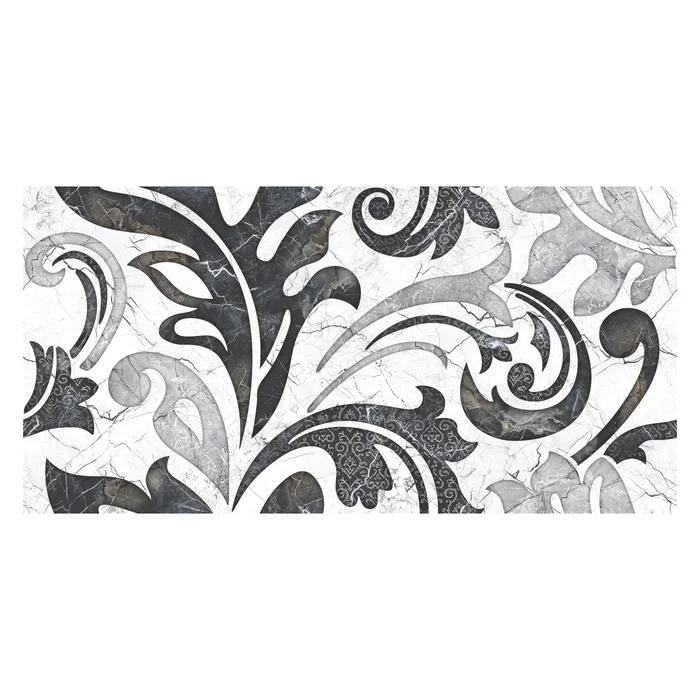 ELEGANT 30X60 SİYAH DAMASK DEKOR